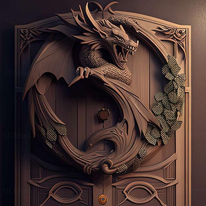 3D модель Дверь с драконом (STL)